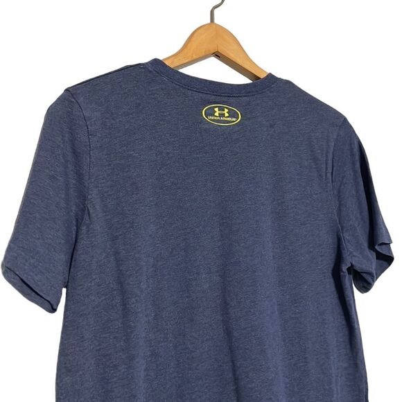 Under Armour T-shirt Boy's Size XL Blue Call Me Boss Short Sleeve Heatgear Loose - Picture 6 of 9